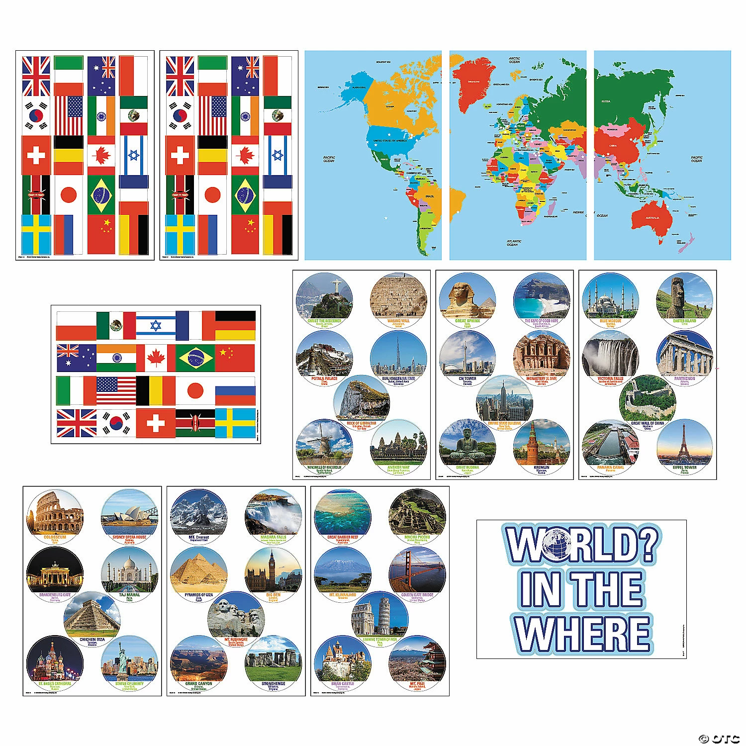 Brand new 🔔 Around the World Bulletin Board Set - 63 Pc. 🔥 4 Brand new 🔔 Around the World Bulletin Board Set - 63 Pc. 🔥 - Image 2