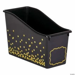 Coupon 🌟 Black Confetti Book Bin ✔️