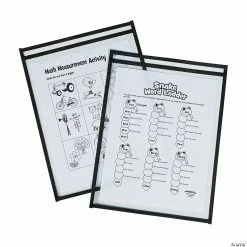 Cheapest 🎁 Black Top-Loading Dry Erase Pockets - 12 Pc. 🌟
