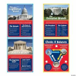 Cheapest 👏 Branches of Government Poster Set- 4 Pc. 💯
