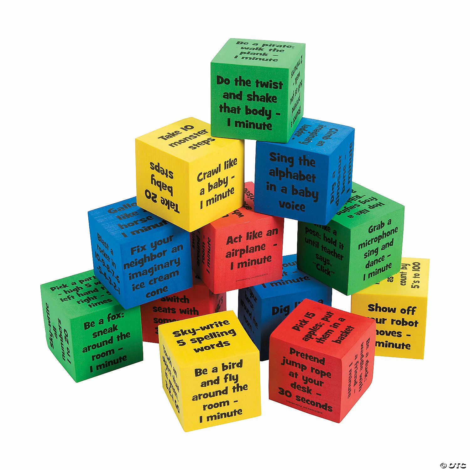 Wholesale β Classroom Brain Break Activity Dice - 12 Pc. π