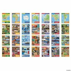 Hot Sale ❤️ Continents Learning Charts - 28 Pc. 🤩