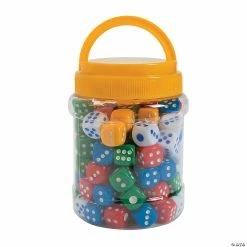 Budget 💯 Dotted Dice in Jar - 100 Pc. 🧨