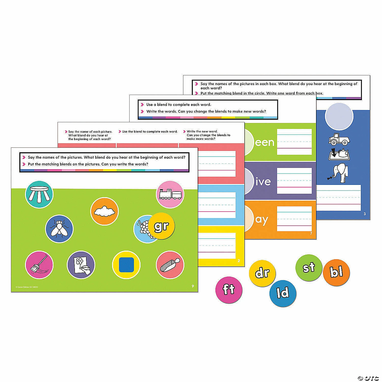 Discount π Edu-Clings Beginning & Ending Blends Manipulative Set - 25 Pc. π₯°