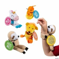 Wholesale 🔔 Hugging Stuffed Anxiety Buddy Bracelets - 5 Pc. 🔔