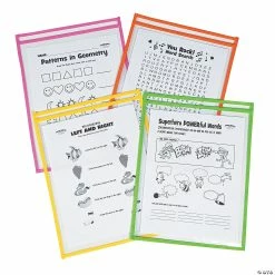 New ✨ Neon Top-Loading Dry Erase Pockets - 12 Pc. 🧨