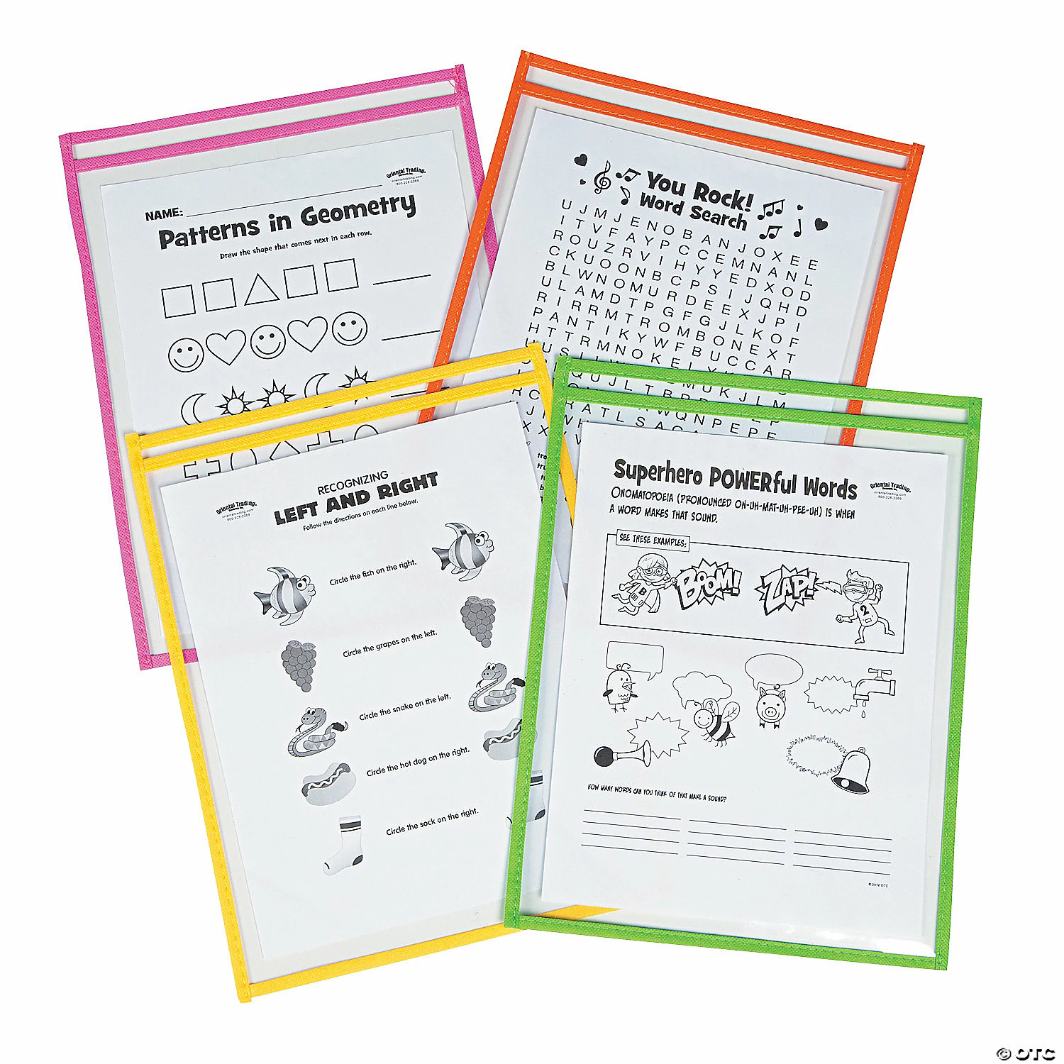 New β¨ Neon Top-Loading Dry Erase Pockets - 12 Pc. π§¨
