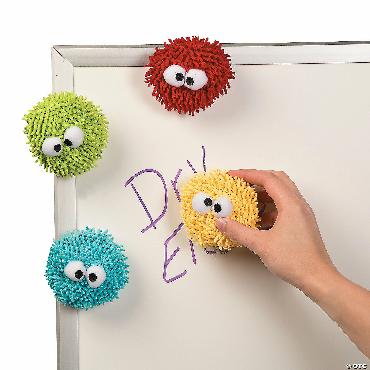 Buy π₯° Plush Googly Eye Primary Color Dry Erase Board Erasers - 12 Pc. π - Image 2