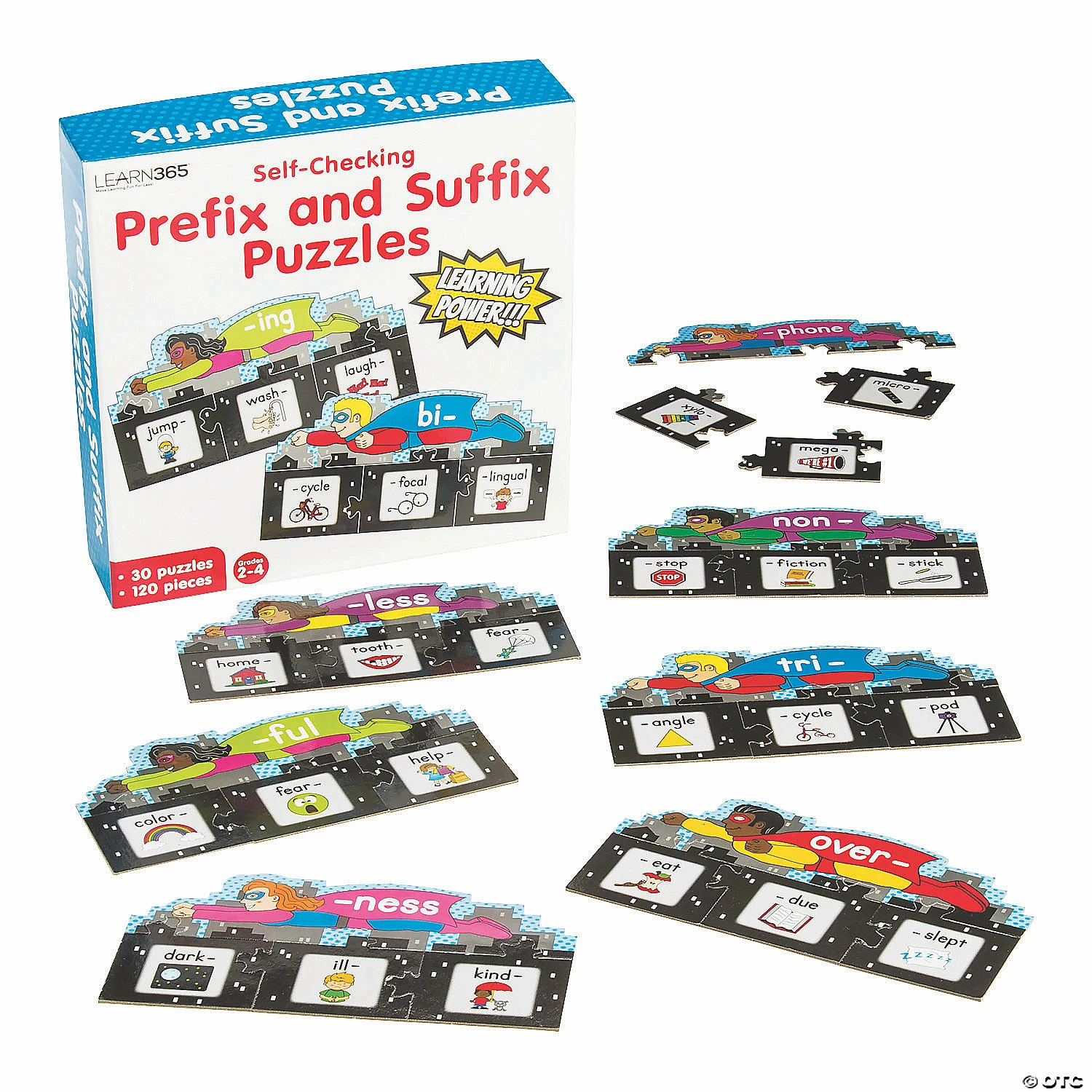 Buy 😍 Prefix & Suffix Superhero Puzzles - 30 Pc. 🥰