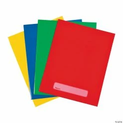 Promo 😉 Solid Color Pocket Folders - 12 Pc. 🧨
