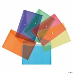 Best deal ❤️ Transparent Folders with Touch Fasteners - 12 Pc. 🤩