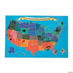 Brand new 😀 USA Map Sticker Scenes - 12 Pc. 🔔